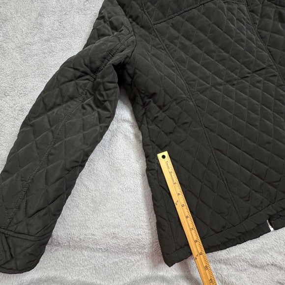 London Fog Women's Quilted Jacket Size Large Olive Green Full Zip High Collar‎ - Picture 12 of 15